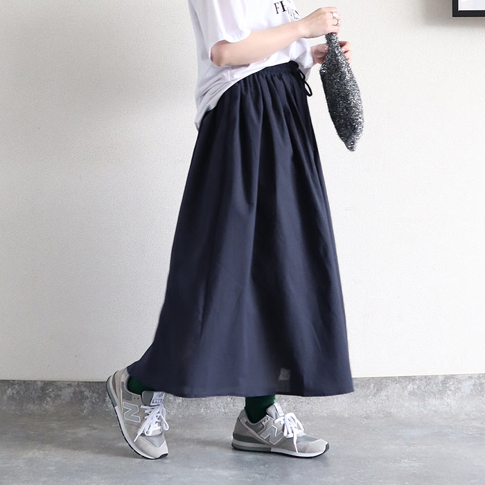 フレア スカート ギャザースカート レディース 春 夏 黒 白 ロング マキシ丈 ウエストゴム おしゃれ かわいい チェック 柄 [郵3]^b522^ | uricca | 03