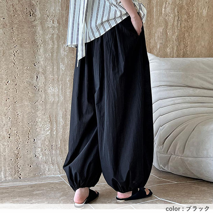 マニッシュパンツ レディース パンツ ボトムス ワイド 体系カバー ゆったり 春 夏 黒 白 おしゃれ^b527^ | uricca | 15