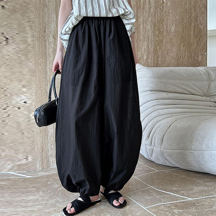 マニッシュパンツ レディース パンツ ボトムス ワイド 体系カバー ゆったり 春 夏 黒 白 おしゃれ^b527^ | uricca | 01