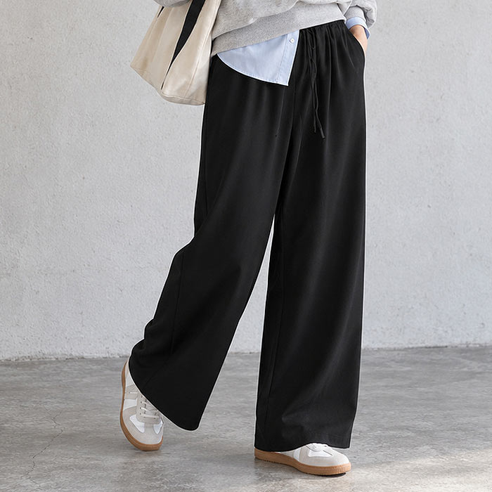 【タイムセール】 ワイドパンツ パンツ レディース ストレッチ 美脚 脚長 体型カバー 黒 白 おしゃれ 夏 接触冷感 UPF50+ 紫外線対策 UVカット ボトムス ^b542^ | uricca | 01