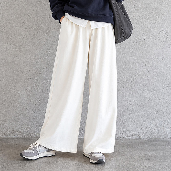 【タイムセール】 ワイドパンツ パンツ レディース ストレッチ 美脚 脚長 体型カバー 黒 白 おしゃれ 夏 接触冷感 UPF50+ 紫外線対策 UVカット ボトムス ^b542^ | uricca | 04