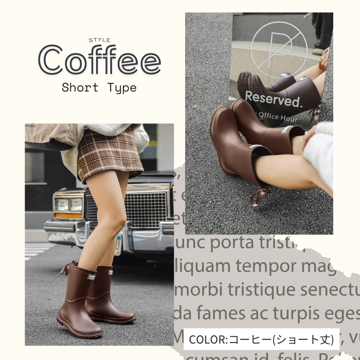 レインブーツ レディース レインシューズ リボン バックリボン付き ブーツ ショート ロング 丈 防水 長靴 雨 ^bm1023^ | uricca | 19