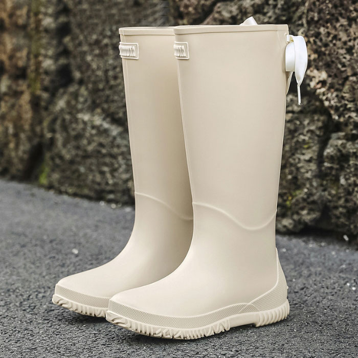 レインブーツ レディース レインシューズ リボン バックリボン付き ブーツ ショート ロング 丈 防水 長靴 雨 ^bm1023^ | uricca | 06