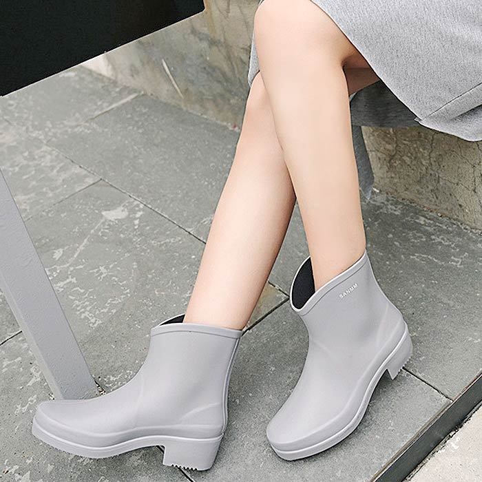 レインブーツ ブーツ レインシューズ レディース 春 夏 秋 冬 黒 おしゃれ ショート 防水 長靴 雨 雨靴 通勤 (送料無料)^bm1025^ | uricca | 06