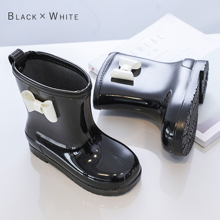 キッズ レインシューズ レインブーツ 長靴 雨具 子供 女の子 リボン 完全防水 防滑 長靴 軽量 滑りにくい ^bm1143^ | uricca | 13