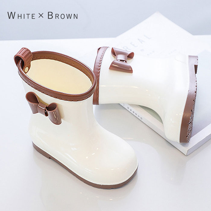 キッズ レインシューズ レインブーツ 長靴 雨具 子供 女の子 リボン 完全防水 防滑 長靴 軽量 滑りにくい ^bm1143^ | uricca | 15