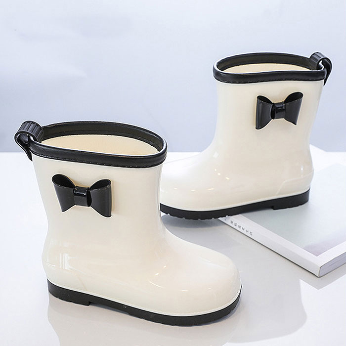 キッズ レインシューズ レインブーツ 長靴 雨具 子供 女の子 リボン 完全防水 防滑 長靴 軽量 滑りにくい ^bm1143^ | uricca | 02