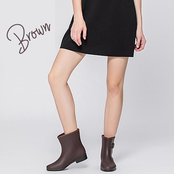 レインブーツ レディース レインシューズ ショート ブラック 長靴 雨 雨具 雨晴兼用 レイングッズ 秋 (送料無料) ^bm1155^ | uricca | 13