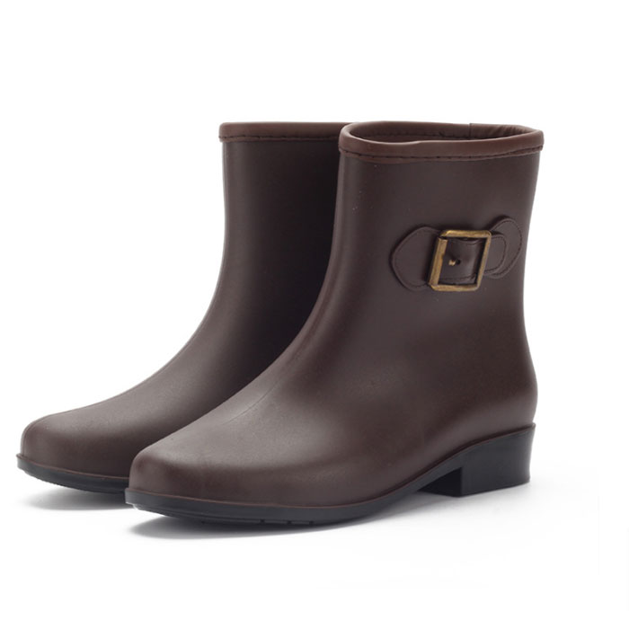 レインブーツ レディース レインシューズ ショート ブラック 長靴 雨 雨具 雨晴兼用 レイングッズ 秋 (送料無料) ^bm1155^ | uricca | 03