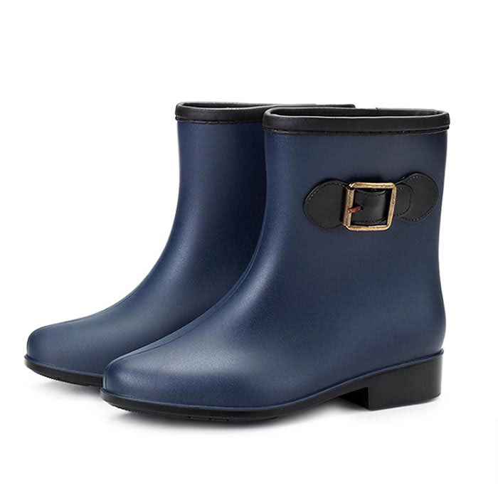 レインブーツ レディース レインシューズ ショート ブラック 長靴 雨 雨具 雨晴兼用 レイングッズ 秋 (送料無料) ^bm1155^ | uricca | 05