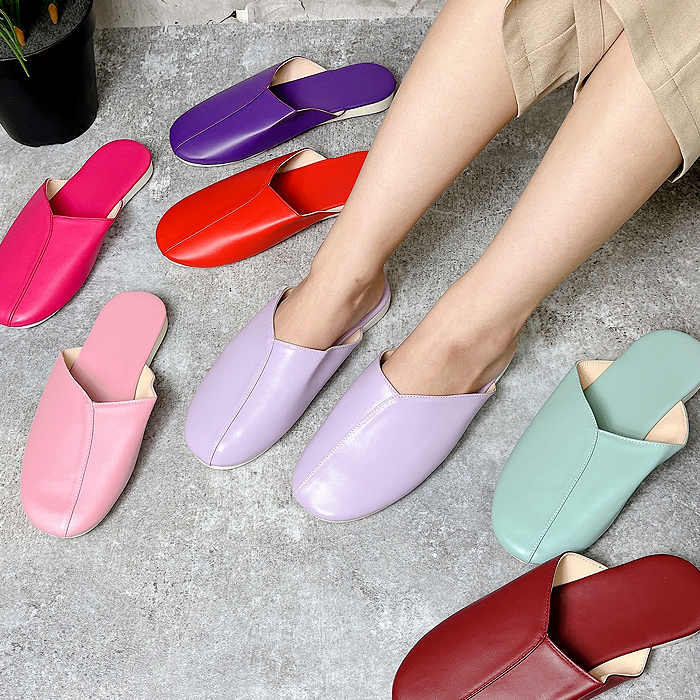 ルームシューズ メンズ スリッパ レディース サンダル 革 レザー 合皮 男女兼用 秋 (送料無料)[郵3]^bm1162^ | uricca | 09