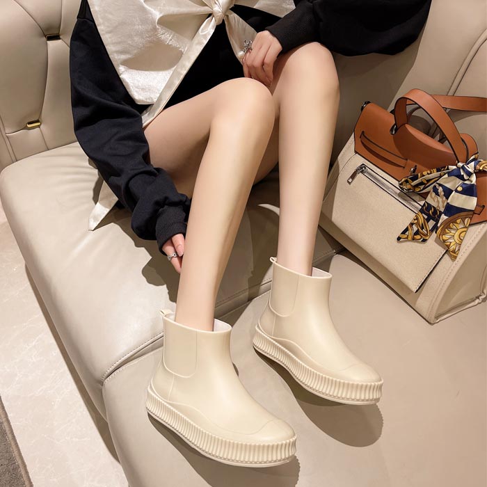 レインブーツ レディース レインシューズ ショート 厚底 長靴 雨 梅雨 台風 対策 雨具 雨晴兼用 レイングッズ ガーデニング ^bm1167^ | uricca | 12