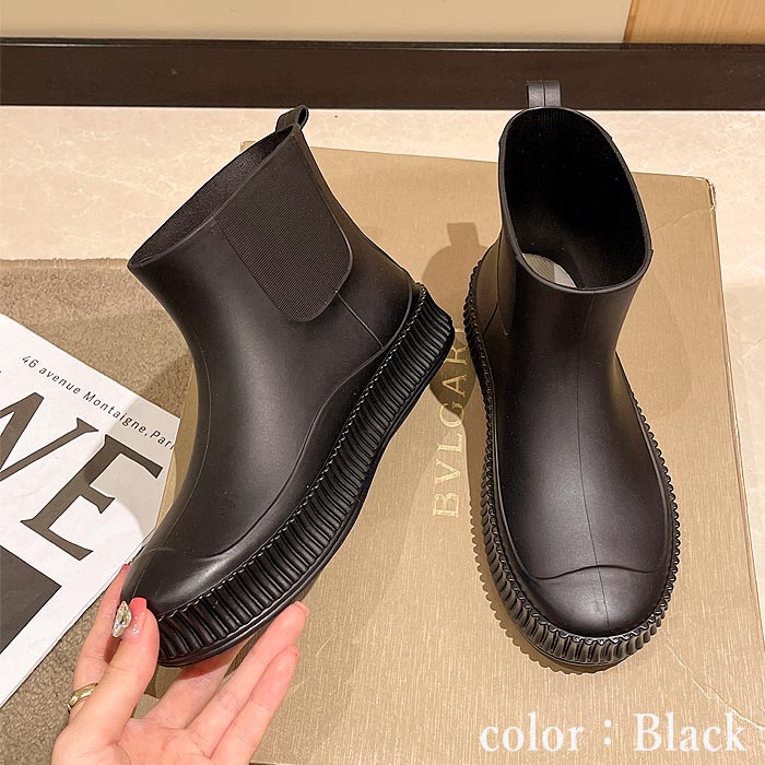 レインブーツ レディース レインシューズ ショート 厚底 長靴 雨 梅雨 台風 対策 雨具 雨晴兼用 レイングッズ ガーデニング ^bm1167^ | uricca | 19