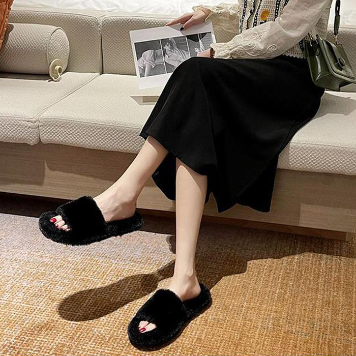 ルームシューズ ふわふわ スリッパ レディース フェイク ファー ムートン風 おしゃれ あったか 春 秋 冬 冷え防止 室内 ^bm1175^[郵3] | uricca | 19