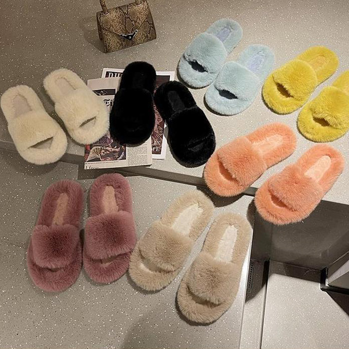 ルームシューズ ふわふわ スリッパ レディース フェイク ファー ムートン風 おしゃれ あったか 春 秋 冬 冷え防止 室内 ^bm1175^[郵3] | uricca | 10