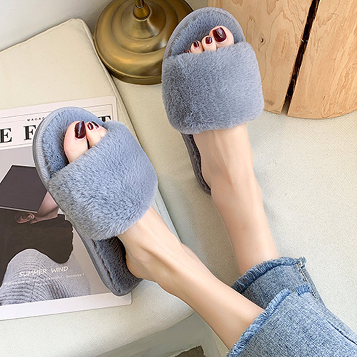 ルームシューズ ふわふわ スリッパ レディース フェイク ファー ムートン風 おしゃれ あったか 冬 冷え防止 ^bm1178^[郵3] | uricca | 19