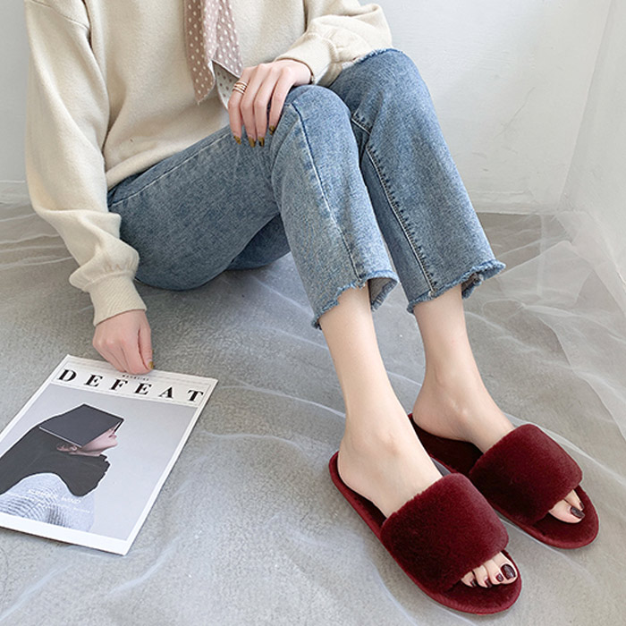 ルームシューズ ふわふわ スリッパ レディース フェイク ファー ムートン風 おしゃれ あったか 冬 冷え防止 ^bm1178^[郵3] | uricca | 22