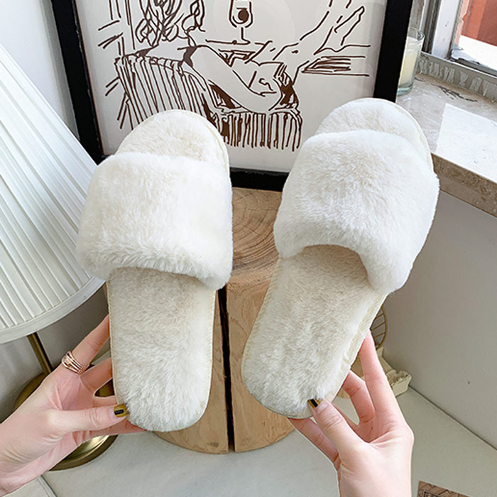 ルームシューズ ふわふわ スリッパ レディース フェイク ファー ムートン風 おしゃれ あったか 冬 冷え防止 ^bm1178^[郵3] | uricca | 02