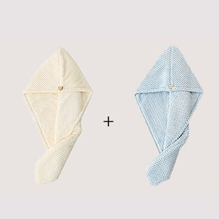 ヘアドライタオル 2枚セット タオル 髪 ヘアターバン ドライヤー 吸水 速乾 ヘアタオル ヘアドライキャップ 厚手 新生活[郵3]^bm1353^セール sale | uricca | 05