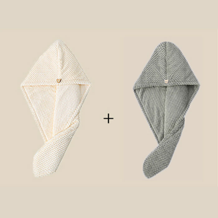 ヘアドライタオル 2枚セット タオル 髪 ヘアターバン ドライヤー 吸水 速乾 ヘアタオル ヘアドライキャップ 厚手 新生活[郵3]^bm1353^セール sale | uricca | 07