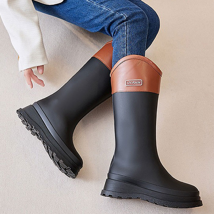 レインブーツ レディース レインシューズ  長靴 靴 雨 おしゃれ ブーツ ロング 完全防水 梅雨 台風 アウトドア 撥水 農作業 ガーデニング 防水靴 ^bm1388^ | uricca | 01