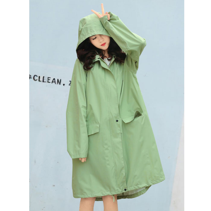 レインコート 男女兼用 収納袋付き ポンチョ ジッパー 完全防水 バイク 自転車 雨具 カッパ レディース メンズ[郵3]^bm1462^ | uricca | 09