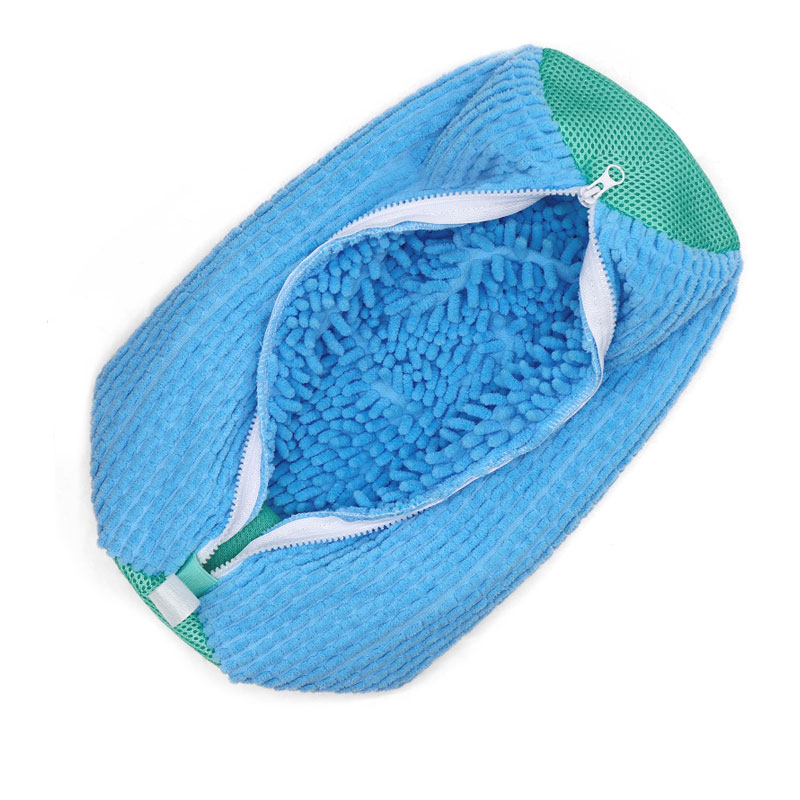 靴用 洗濯ネット 上履き 洗濯機 時短 型崩れ防止 スニーカー シューズ 上履き 丸洗い マイクロファイバー 2層式 ランドリーネット [郵3]^bm1469^ | uricca | 02