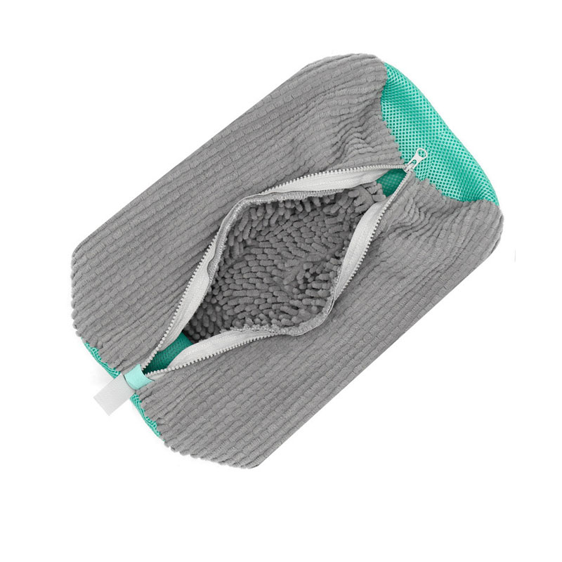 靴用 洗濯ネット 上履き 洗濯機 時短 型崩れ防止 スニーカー シューズ 上履き 丸洗い マイクロファイバー 2層式 ランドリーネット [郵3]^bm1469^ | uricca | 03