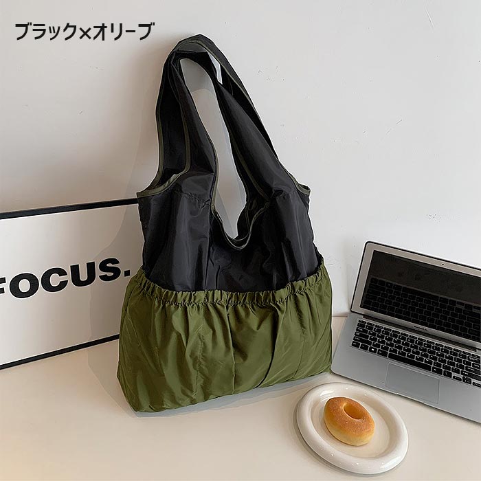 エコバッグ 折りたたみバッグ トートバッグ 大容量 コンパクト 軽量 ポケット ファスナー エコ ショッピングバッグ マイバッグ 折り畳み [郵1.5]^bm1640^ |  | 11
