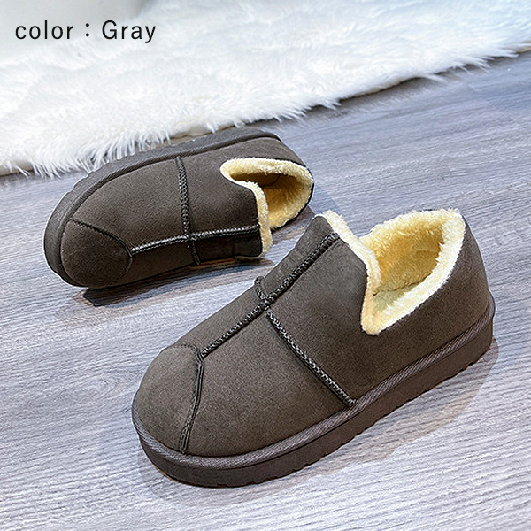 1490円 クーポンで★ ムートンブーツ ブーツ レディース スリッポン 秋 冬 黒 おしゃれ かわいい 30代 40代 ローカット ファー ボア 極暖 ^bo-608^ | uricca | 19