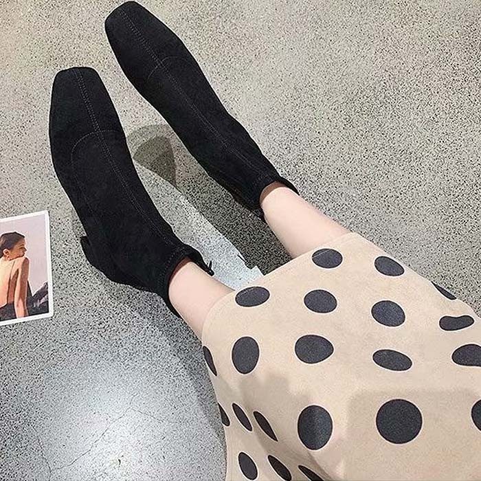 2241円 クーポンで！ ショートブーツ ブーツ レディース 黒 秋 冬 おしゃれ かわいい 30代 40代 50代 スウェード スエード レザー調 シューズ ^bo-718^ | uricca | 11