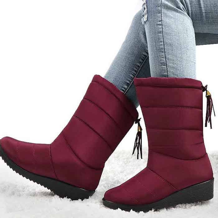 スノーブーツ スノーシューズ レディース 秋 冬 黒 おしゃれ ブーツ ミドルブーツ 防寒ブーツ あったか 靴 極暖 (送料無料)^bo-856^ | uricca | 01