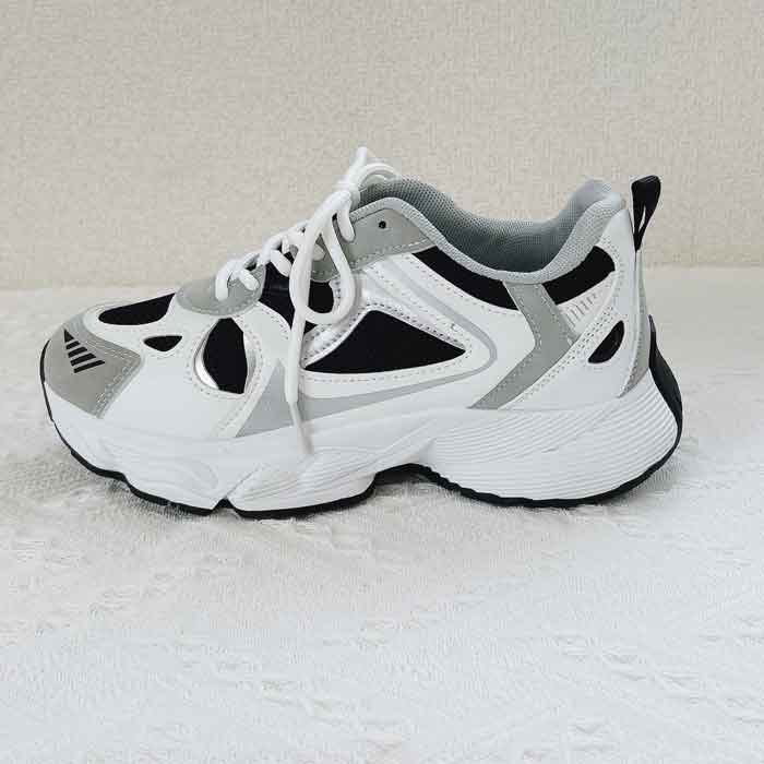 スニーカー 厚底 レディース シューズ 秋 冬 黒 おしゃれ かわいい 30代 40代 50代 大きいサイズ ダッドシューズ 軽量 ^bo-935^ | uricca | 03