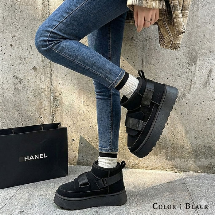 1995円 クーポンで！ ムートンブーツ 厚底 レディース シューズ 秋 冬 おしゃれ かわいい 30代 40代 50代 靴 ショートブーツ ボア 防寒 極暖 ^bo-949^ | uricca | 09