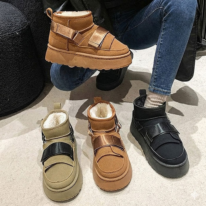 1995円 クーポンで！ ムートンブーツ 厚底 レディース シューズ 秋 冬 おしゃれ かわいい 30代 40代 50代 靴 ショートブーツ ボア 防寒 極暖 ^bo-949^ | uricca | 10