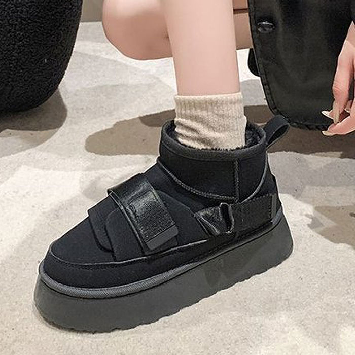 1995円 クーポンで！ ムートンブーツ 厚底 レディース シューズ 秋 冬 おしゃれ かわいい 30代 40代 50代 靴 ショートブーツ ボア 防寒 極暖 ^bo-949^ | uricca | 01