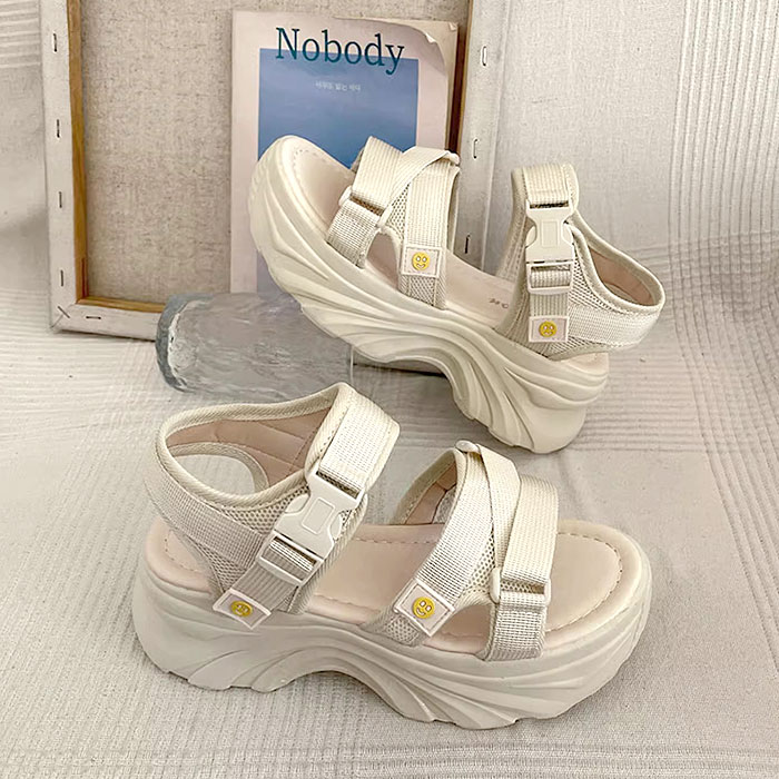 【タイムセール】 サンダル レディース 夏 黒 白 おしゃれ 厚底 歩きやすい 室内 靴 スリッパ 楽ちん フラット シンプル ^bo-955^ | uricca | 14
