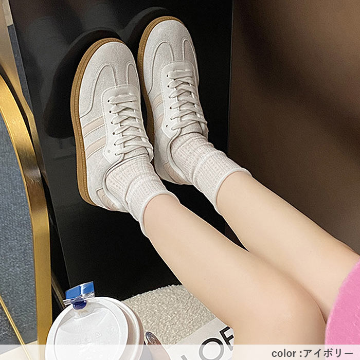 靴 レディース シューズ フラットスニーカー 秋 冬 黒 白 おしゃれ かわいい 30代 40代 50代 ローカット フラットソール^bo-960^ | uricca | 25