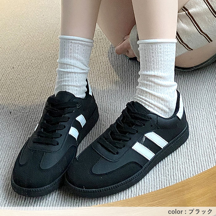 靴 レディース シューズ フラットスニーカー 秋 冬 黒 白 おしゃれ かわいい 30代 40代 50代 ローカット フラットソール^bo-960^ | uricca | 15