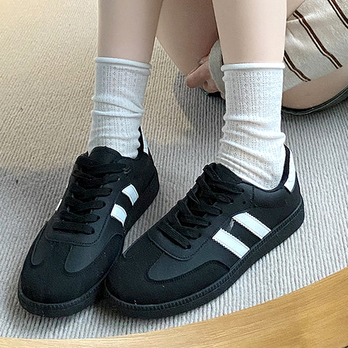 靴 レディース シューズ フラットスニーカー 秋 冬 黒 白 おしゃれ かわいい 30代 40代 50代 ローカット フラットソール^bo-960^ | uricca | 02