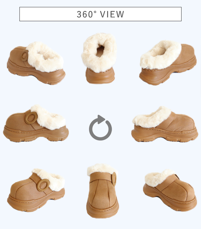 靴 レディース ムートン スリッパ 秋 冬 黒 おしゃれ 歩きやすい 厚底 軽量 軽い ファー 極暖 暖か 保温 かわいい^bo-962^ | uricca | 08