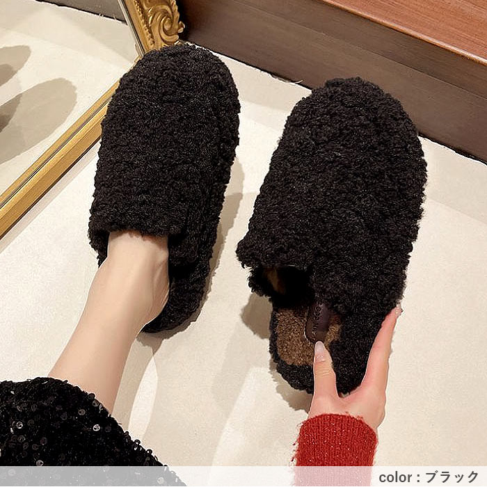 2195円 クーポンで！ 靴 レディース シューズ サンダル ボアサンダル 秋 冬 黒 おしゃれ 厚底 外履き用 レオパード あったか 保温 もこもこ かわいい^bo-964^ | uricca | 13