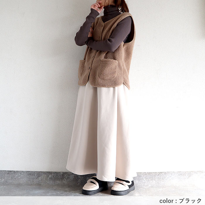 シューズ ブーツ レディースボア 裏起毛 ローファー風 フラット 冬 もこもこ ふわふわ あったか 保温 防寒 かわいい 韓国風 [宅配]^bo-968^ | uricca | 18