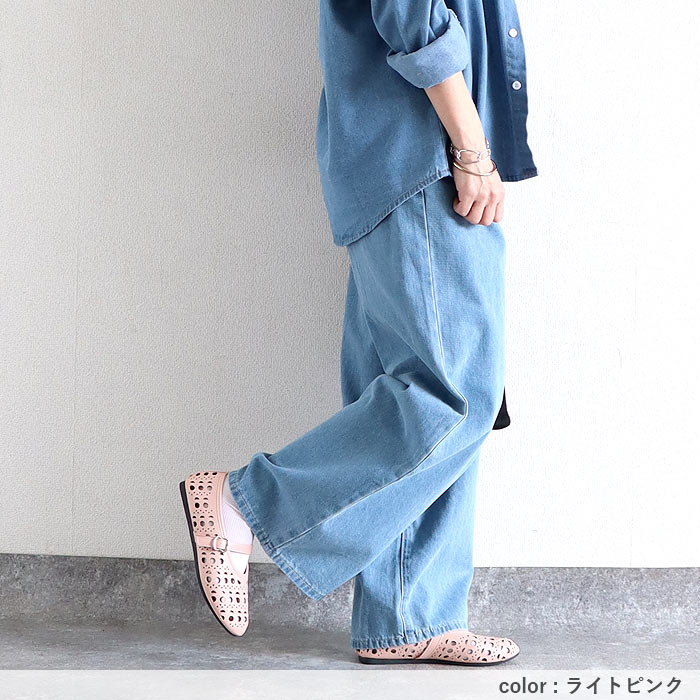 パンプス シューズ レディース パンチング ローヒール 通気性 黒 白 春 夏 おしゃれ カジュアル かわいい [宅配]^bo-970^ | uricca | 14