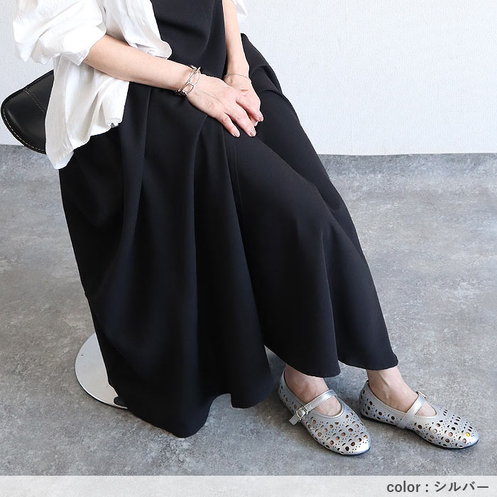 パンプス シューズ レディース パンチング ローヒール 通気性 黒 白 春 夏 おしゃれ カジュアル かわいい [宅配]^bo-970^ | uricca | 20