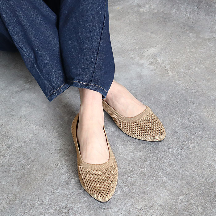 靴 レディース シューズ ニットパンプス メッシュ編み 春 夏 黒 おしゃれ 歩きやすい シンプル ポインテッドトゥ 通学 通勤 30代 40代 50代 60代^bo-971^ | uricca | 02