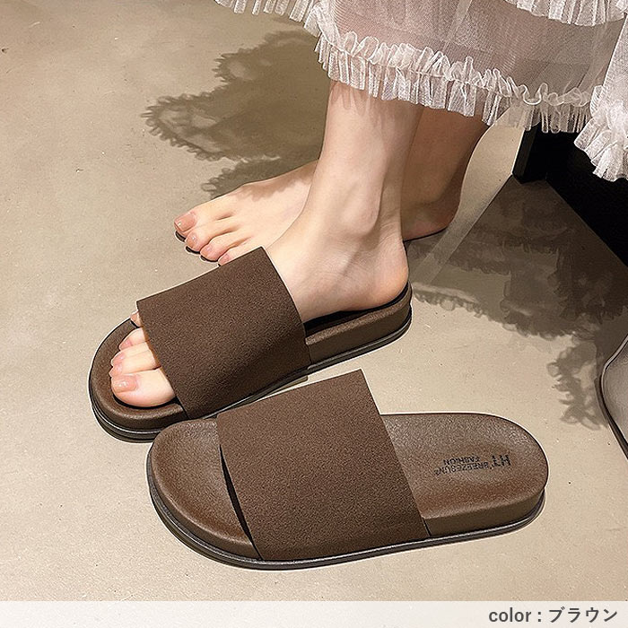 1434円 クーポンで！ サンダル スリッパ レディース シューズ 靴 フラット 疲れにくい 夏 白 黒 おしゃれ カジュアル 可愛い ^bo-977^ | uricca | 21