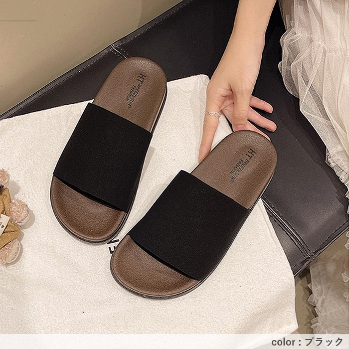 1434円 クーポンで！ サンダル スリッパ レディース シューズ 靴 フラット 疲れにくい 夏 白 黒 おしゃれ カジュアル 可愛い ^bo-977^ | uricca | 11