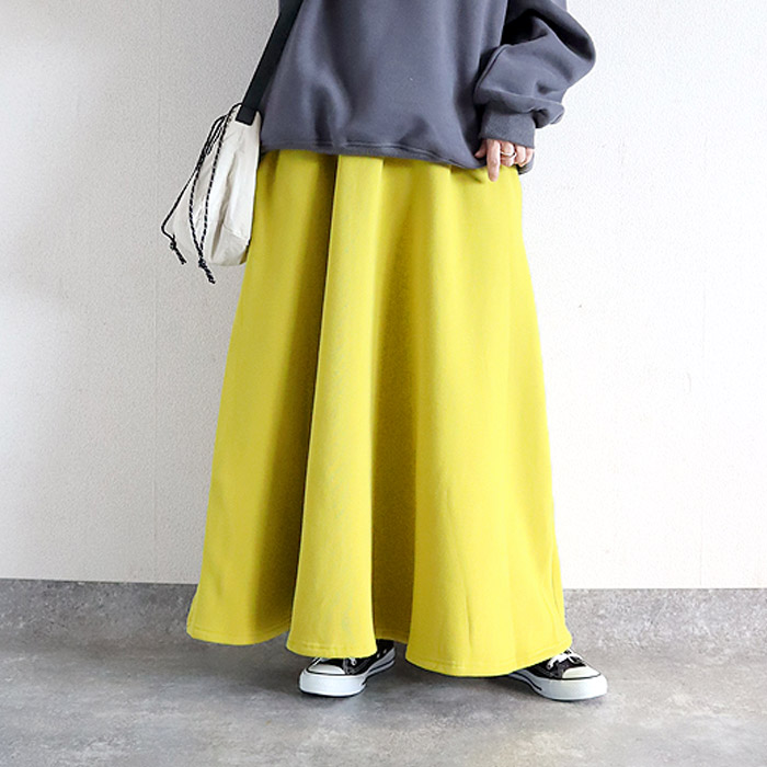 3321円 クーポンで！ スカート 裏起毛 ロング フレア スカート レディース 秋 冬 黒 おしゃれ かわいい 30代 40代 ボア スウェット きれいめ 極暖 ^cc-077^ | uricca | 08