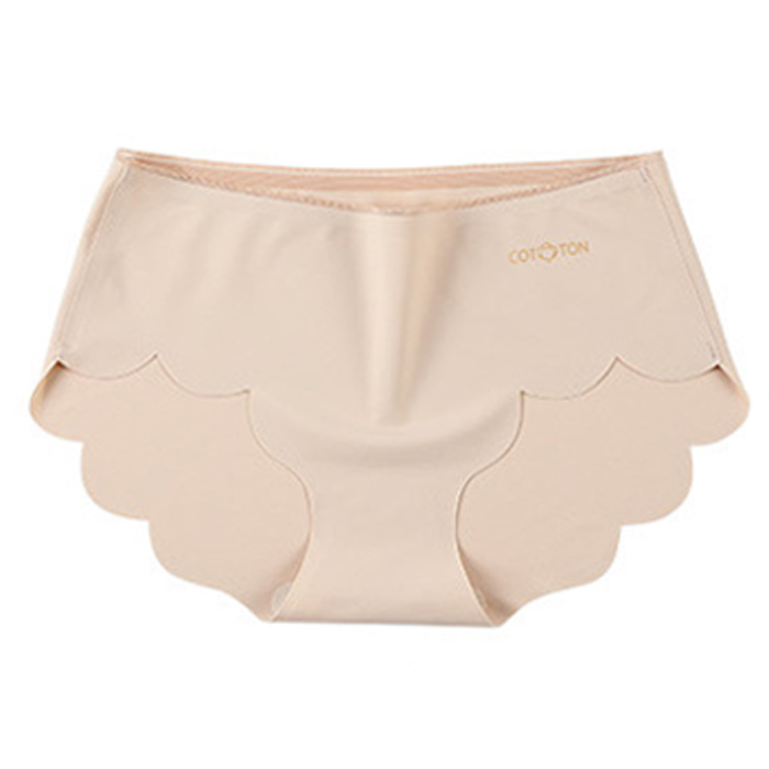 690円 2点購入クーポンで！ シームレス ショーツ レディース 下着 シルク混 スカラップ 通気性 綿 ストレッチ インナー [定形外]^i009^ | uricca | 04